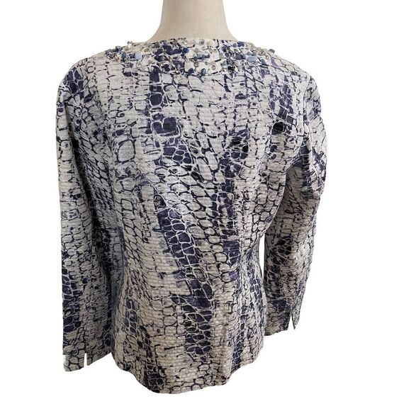 Chico’s Amina Jacket Pretty Python Embellished Jacket Size 1 (Medium/8) - Picture 6 of 10